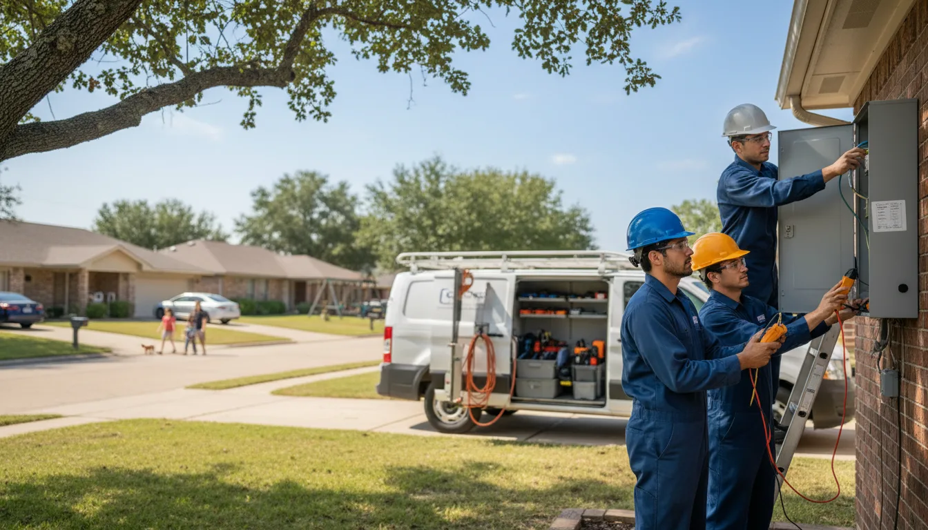Certified electrician providing emergency electrical services in Colbert, OK